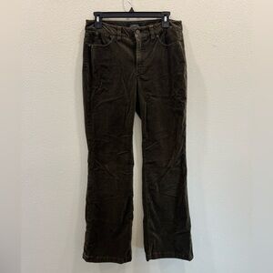 Talbots velour/velvet green flawless five pocket flare curvy size 6 jeans